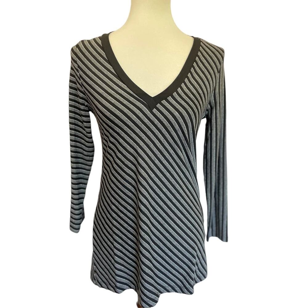 ANATOMIE Jersey Knit Striped Metallic Top - Small